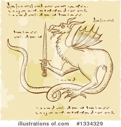Royalty-Free (RF) Dragon Clipart Illustration by patrimonio - Stock Sample #1334329