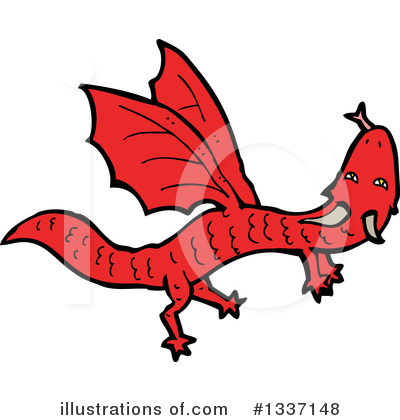 Royalty-Free (RF) Dragon Clipart Illustration by lineartestpilot - Stock Sample #1337148