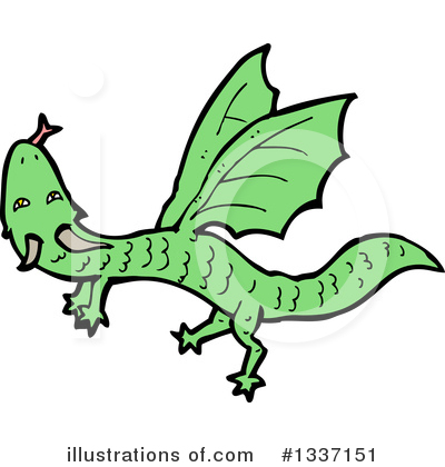 Royalty-Free (RF) Dragon Clipart Illustration by lineartestpilot - Stock Sample #1337151