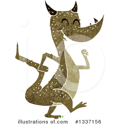 Royalty-Free (RF) Dragon Clipart Illustration by lineartestpilot - Stock Sample #1337156