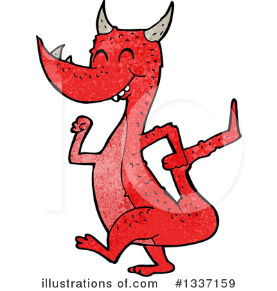 Royalty-Free (RF) Dragon Clipart Illustration by lineartestpilot - Stock Sample #1337159