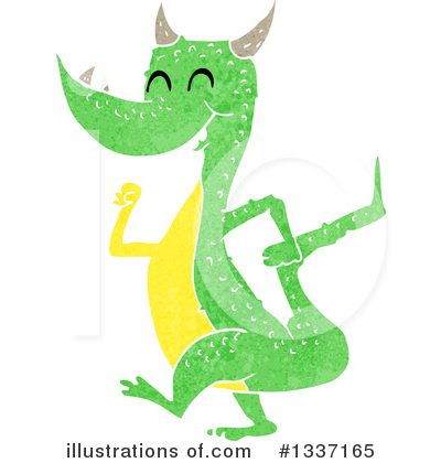 Royalty-Free (RF) Dragon Clipart Illustration by lineartestpilot - Stock Sample #1337165