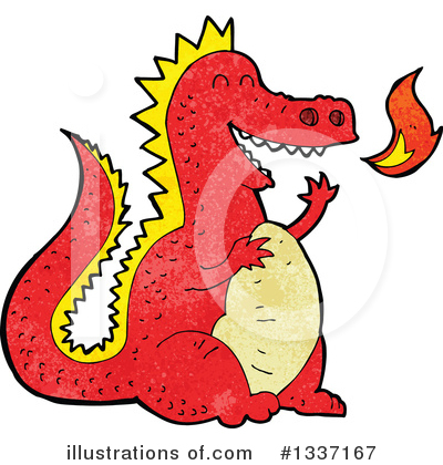 Royalty-Free (RF) Dragon Clipart Illustration by lineartestpilot - Stock Sample #1337167