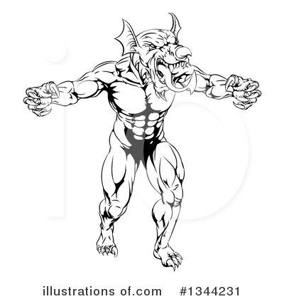 Royalty-Free (RF) Dragon Clipart Illustration by AtStockIllustration - Stock Sample #1344231