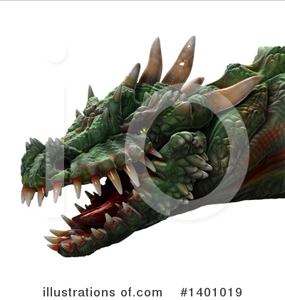 Dragon Clipart #1401019 by Leo Blanchette