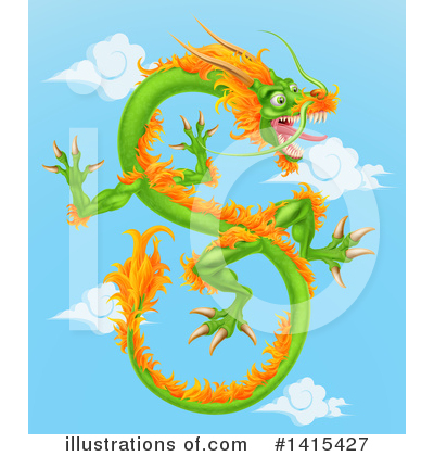 Royalty-Free (RF) Dragon Clipart Illustration by AtStockIllustration - Stock Sample #1415427