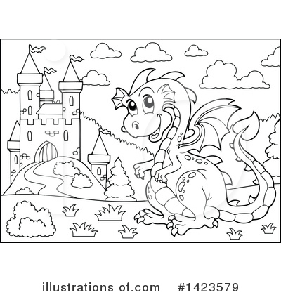 Royalty-Free (RF) Dragon Clipart Illustration by visekart - Stock Sample #1423579