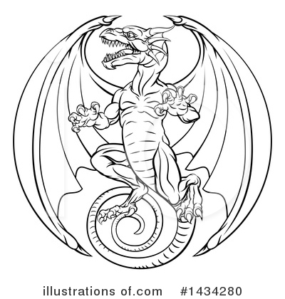 Royalty-Free (RF) Dragon Clipart Illustration by AtStockIllustration - Stock Sample #1434280