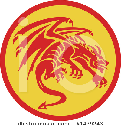 Royalty-Free (RF) Dragon Clipart Illustration by patrimonio - Stock Sample #1439243