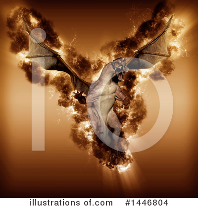 Royalty-Free (RF) Dragon Clipart Illustration by KJ Pargeter - Stock Sample #1446804