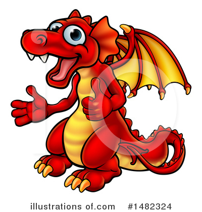 Royalty-Free (RF) Dragon Clipart Illustration by AtStockIllustration - Stock Sample #1482324