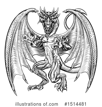 Royalty-Free (RF) Dragon Clipart Illustration by AtStockIllustration - Stock Sample #1514481