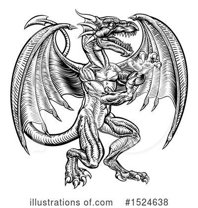 Royalty-Free (RF) Dragon Clipart Illustration by AtStockIllustration - Stock Sample #1524638