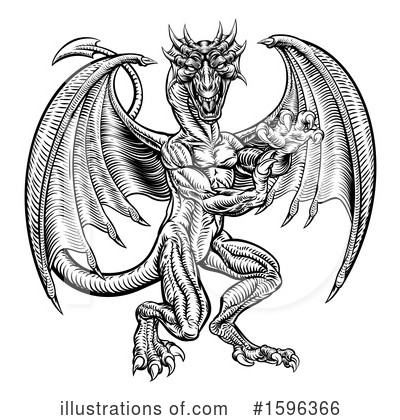 Royalty-Free (RF) Dragon Clipart Illustration by AtStockIllustration - Stock Sample #1596366