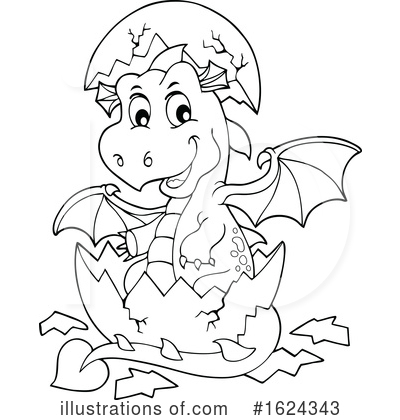 Royalty-Free (RF) Dragon Clipart Illustration by visekart - Stock Sample #1624343