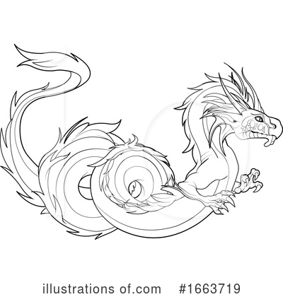 Royalty-Free (RF) Dragon Clipart Illustration by Pushkin - Stock Sample #1663719