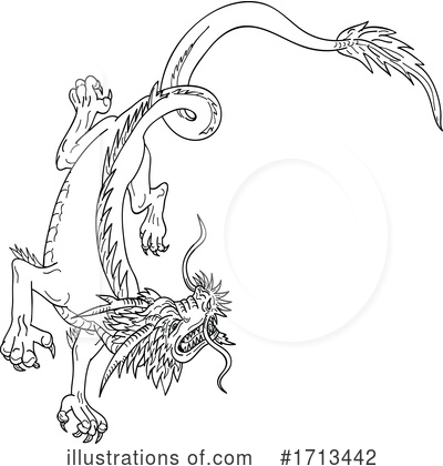 Royalty-Free (RF) Dragon Clipart Illustration by patrimonio - Stock Sample #1713442
