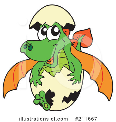 Royalty-Free (RF) Dragon Clipart Illustration by visekart - Stock Sample #211667
