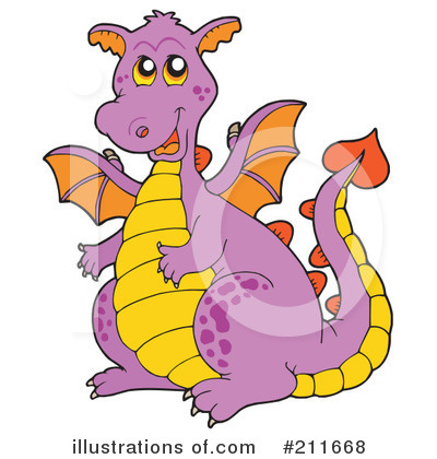 Royalty-Free (RF) Dragon Clipart Illustration by visekart - Stock Sample #211668