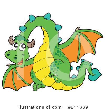 Royalty-Free (RF) Dragon Clipart Illustration by visekart - Stock Sample #211669
