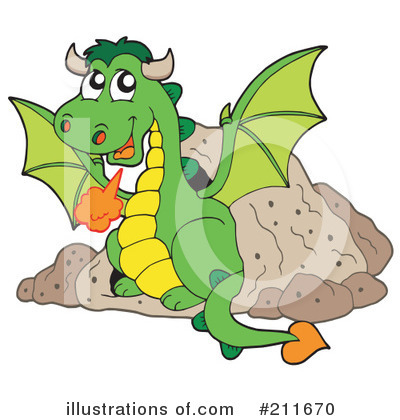 Royalty-Free (RF) Dragon Clipart Illustration by visekart - Stock Sample #211670