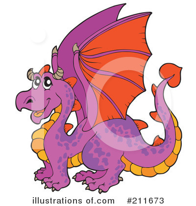 Royalty-Free (RF) Dragon Clipart Illustration by visekart - Stock Sample #211673