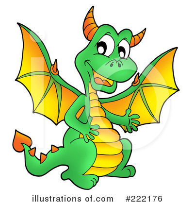 Royalty-Free (RF) Dragon Clipart Illustration by visekart - Stock Sample #222176