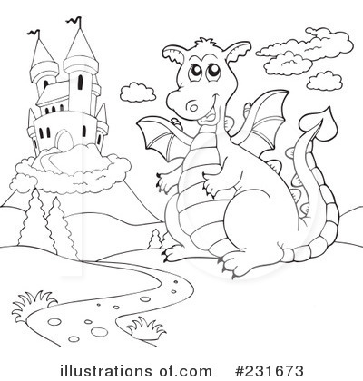 Royalty-Free (RF) Dragon Clipart Illustration by visekart - Stock Sample #231673