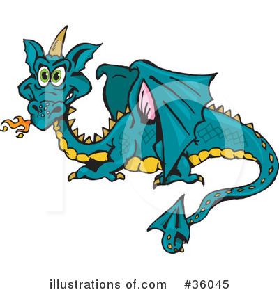 Royalty-Free (RF) Dragon Clipart Illustration by Dennis Holmes Designs - Stock Sample #36045
