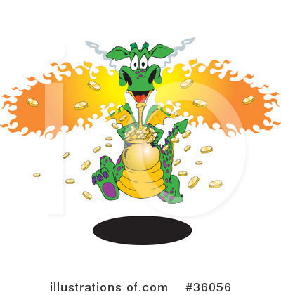 Royalty-Free (RF) Dragon Clipart Illustration by Dennis Holmes Designs - Stock Sample #36056