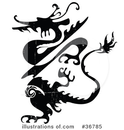 Royalty-Free (RF) Dragon Clipart Illustration by OnFocusMedia - Stock Sample #36785