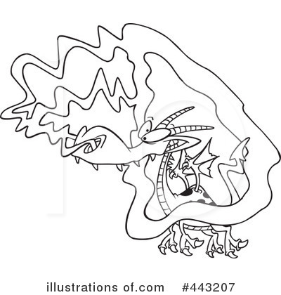 Royalty-Free (RF) Dragon Clipart Illustration by toonaday - Stock Sample #443207