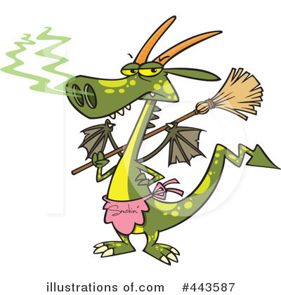 Royalty-Free (RF) Dragon Clipart Illustration by toonaday - Stock Sample #443587