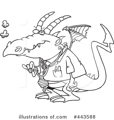 Royalty-Free (RF) Dragon Clipart Illustration by toonaday - Stock Sample #443588