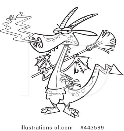 Royalty-Free (RF) Dragon Clipart Illustration by toonaday - Stock Sample #443589