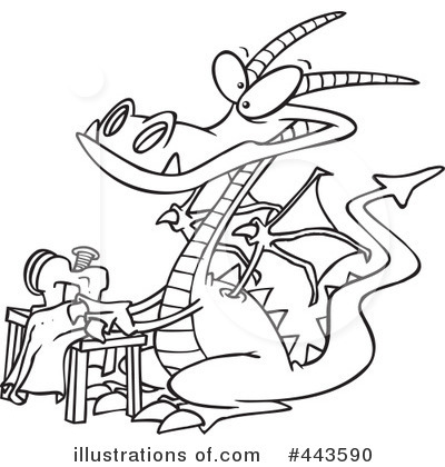 Royalty-Free (RF) Dragon Clipart Illustration by toonaday - Stock Sample #443590