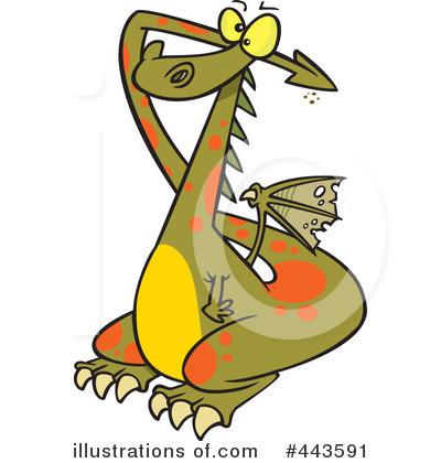 Royalty-Free (RF) Dragon Clipart Illustration by toonaday - Stock Sample #443591
