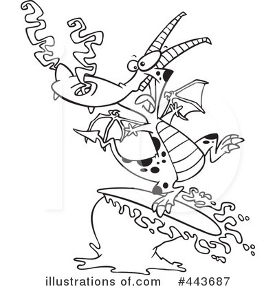 Royalty-Free (RF) Dragon Clipart Illustration by toonaday - Stock Sample #443687