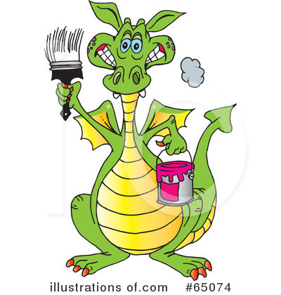 Royalty-Free (RF) Dragon Clipart Illustration by Dennis Holmes Designs - Stock Sample #65074