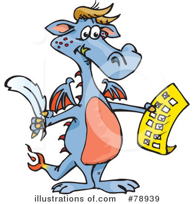 Royalty-Free (RF) Dragon Clipart Illustration by Dennis Holmes Designs - Stock Sample #78939