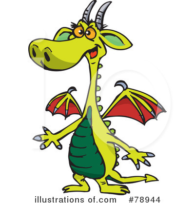 Royalty-Free (RF) Dragon Clipart Illustration by Dennis Holmes Designs - Stock Sample #78944