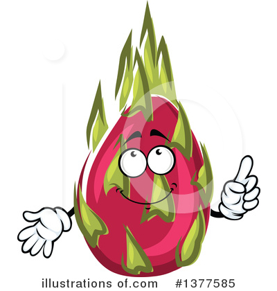 Royalty-Free (RF) Dragon Fruit Clipart Illustration by Vector Tradition SM - Stock Sample #1377585