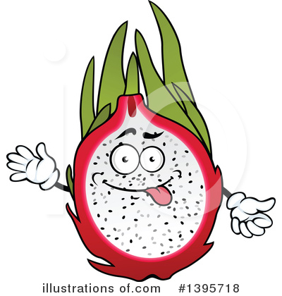 Royalty-Free (RF) Dragon Fruit Clipart Illustration by Vector Tradition SM - Stock Sample #1395718