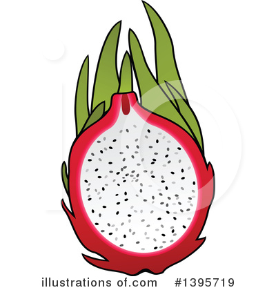 Dragon Fruit Clipart #1395719 by Vector Tradition SM
