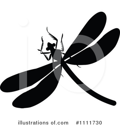 Dragonfly Clipart #1111730 by Prawny Vintage