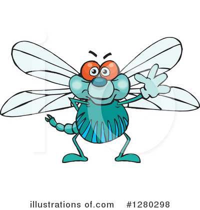 Royalty-Free (RF) Dragonfly Clipart Illustration by Dennis Holmes Designs - Stock Sample #1280298