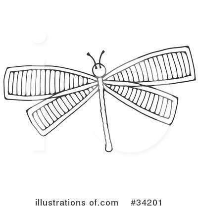 Royalty-Free (RF) Dragonfly Clipart Illustration by C Charley-Franzwa - Stock Sample #34201