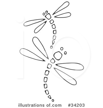 Royalty-Free (RF) Dragonfly Clipart Illustration by C Charley-Franzwa -
