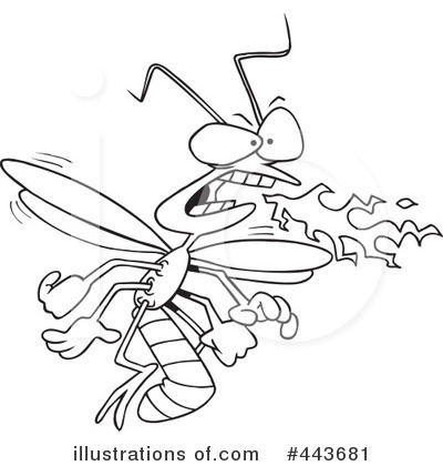Royalty-Free (RF) Dragonfly Clipart Illustration by toonaday - Stock Sample #443681
