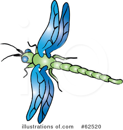 Royalty-Free (RF) Dragonfly Clipart Illustration by Pams Clipart - Stock Sample #62520